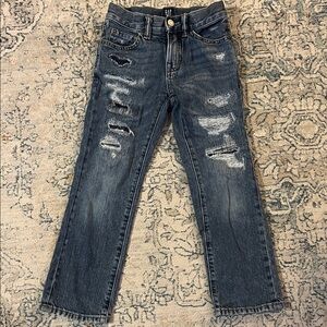 GAP Men's Ripped Dark Blue Jeans